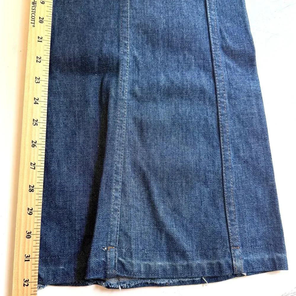 VTG Levis 70s Flare Jeans Mens 32x32 Blue Denim Festival Boho Bell Bottoms 1976
